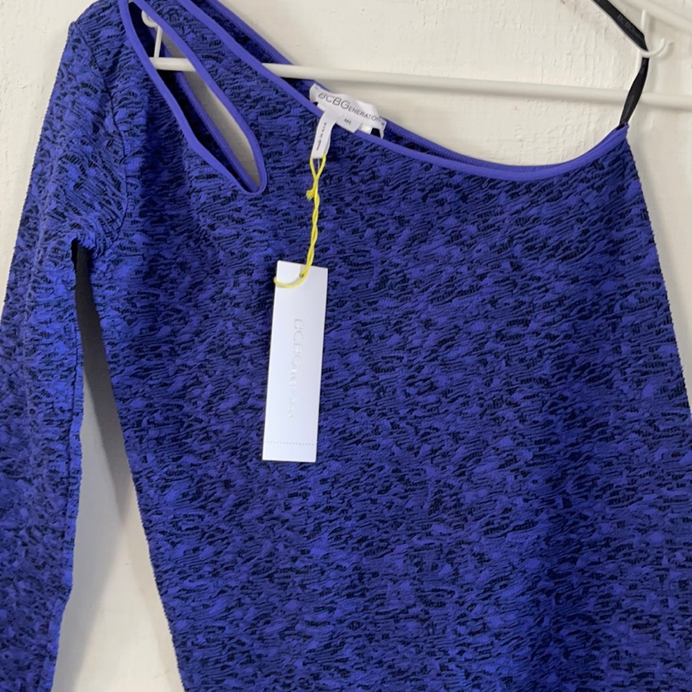 BCBGeneration Periblue One Shoulder Dress Size M/L - Picture 3 of 16